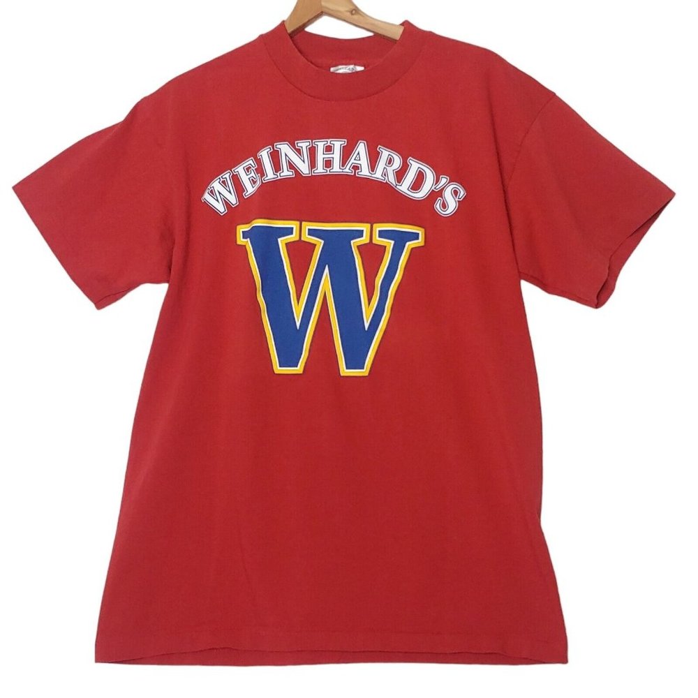 Vintage Weinhards Brewery Portland Oregon XL Single Stitch T Shirt Red Beer